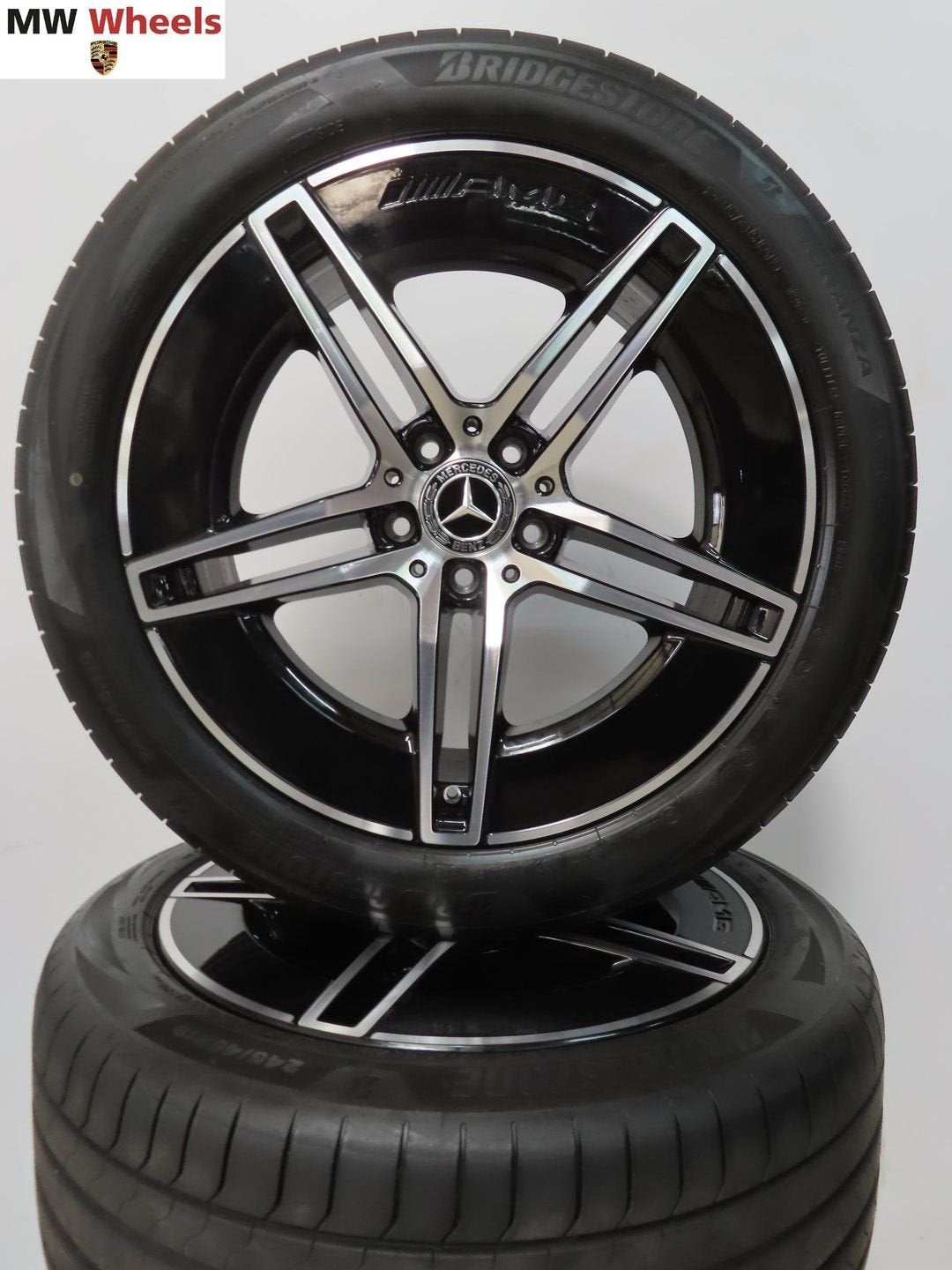 Mercedes E klasse W214 AMG 19 inch velgen met zomerbanden, Auto-onderdelen, 19 inch, -, -, Banden en Velgen