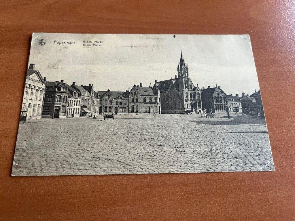 Postkaart Poperinge : Groote Markt -Jaren 1920, Envoi, 1920 à 1940, Affranchie, Flandre Occidentale