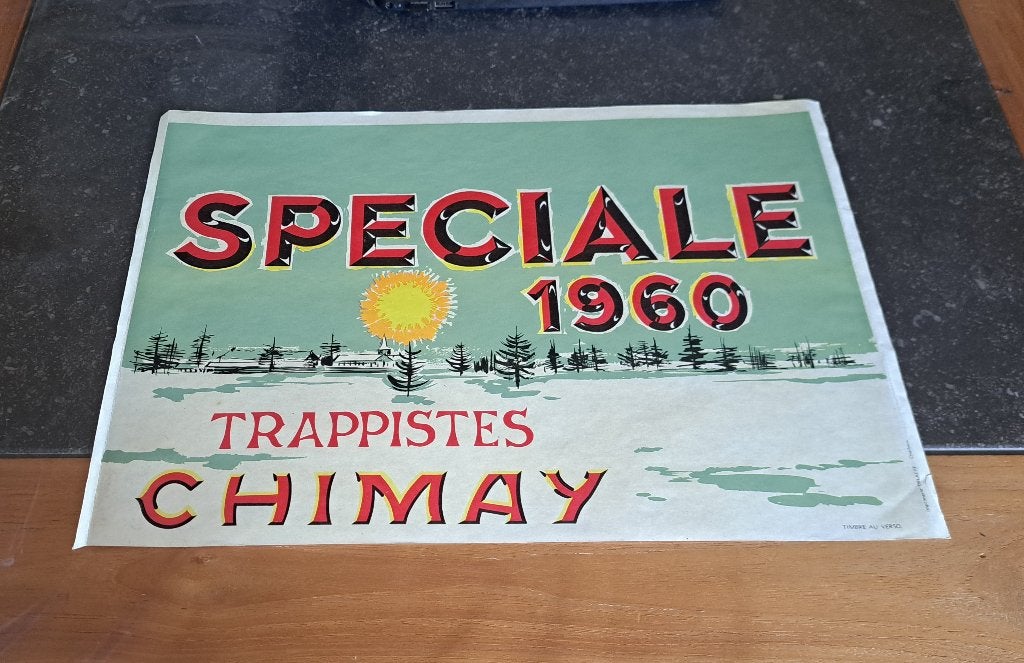 Lithographie publicitaire ancienne des Trappistes Chimay, Enlèvement ou Envoi, Utilisé, Autres types