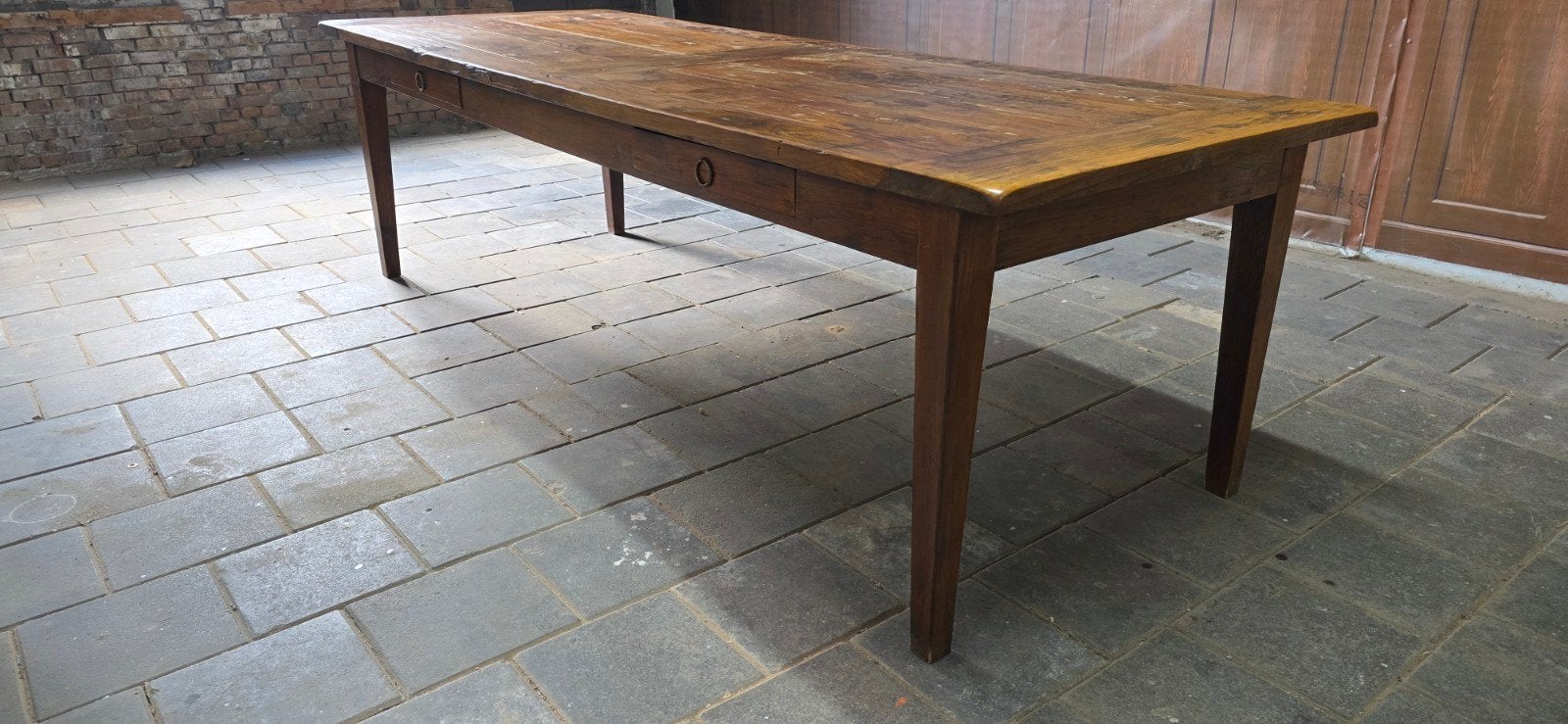 300 cm lange boerentafel kloostertafel kasteeltafel, Ophalen of Verzenden, Gebruikt