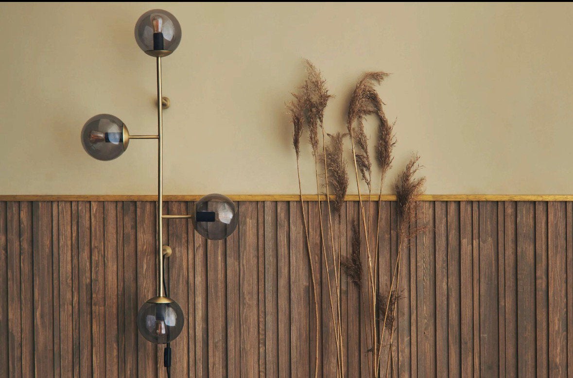 3x Bolia Orb applique murale – neuves, Ophalen, Glas, Wandlamp, Goud