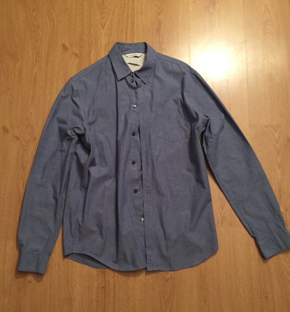 Chemise Samsoe Samsoe M, Vêtements | Hommes, Enlèvement ou Envoi, Comme neuf, Bleu, Tour de cou 39/40 (M)