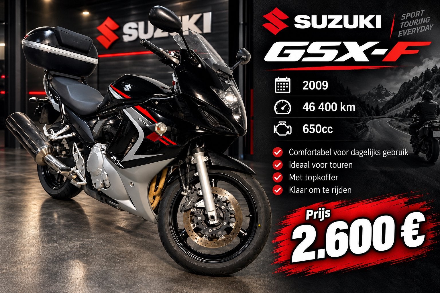 Suzuki GSX 650F, Motos, Permis Moto A, Tourisme, Plus de 35 kW, Particulier