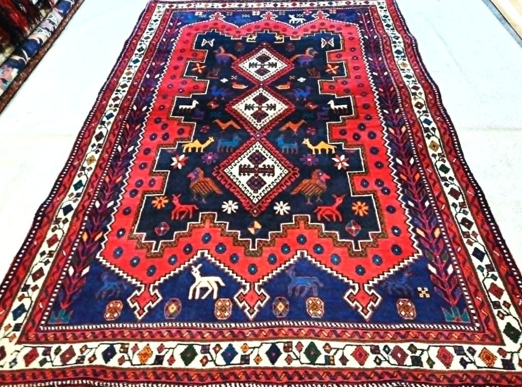 Perzische handgeknoopt tapijt- 220x150cm (Sirjan) Uit Iran, Antiek en Kunst, Ophalen