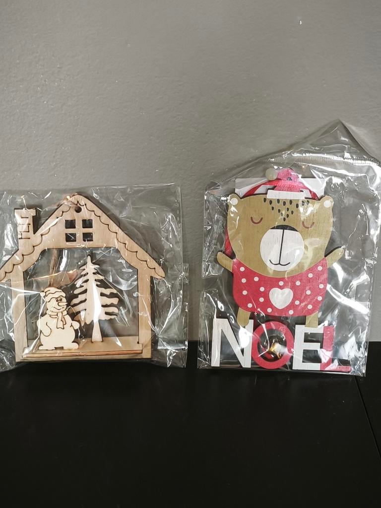 Décoration de noël en bois à suspendre, Enlèvement ou Envoi, Neuf