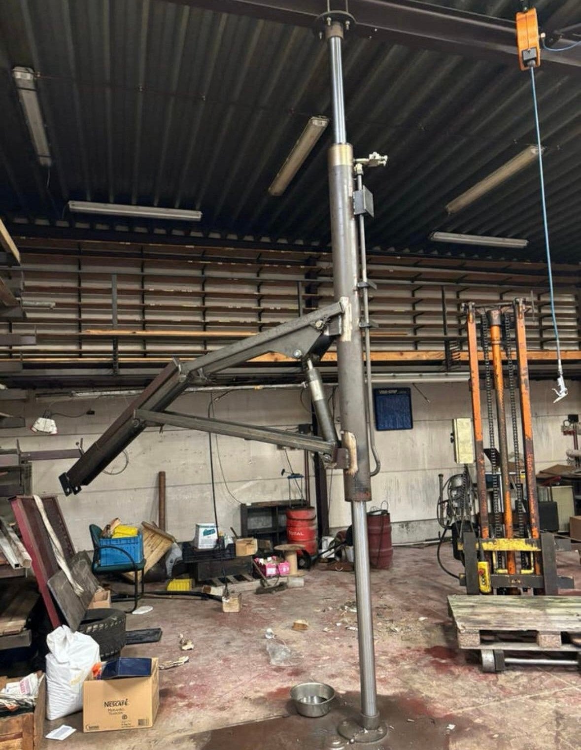 hydraulische arm, Ophalen