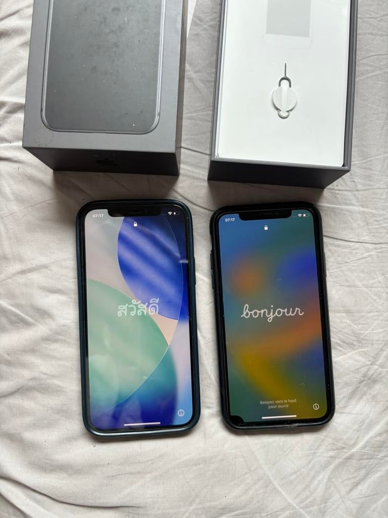 2 Iphones pour 250€ , IPhone X et IPhone 12, Telecommunicatie, Mobiele telefoons | Apple iPhone, Gebruikt, 75 %, IPhone X, Ophalen