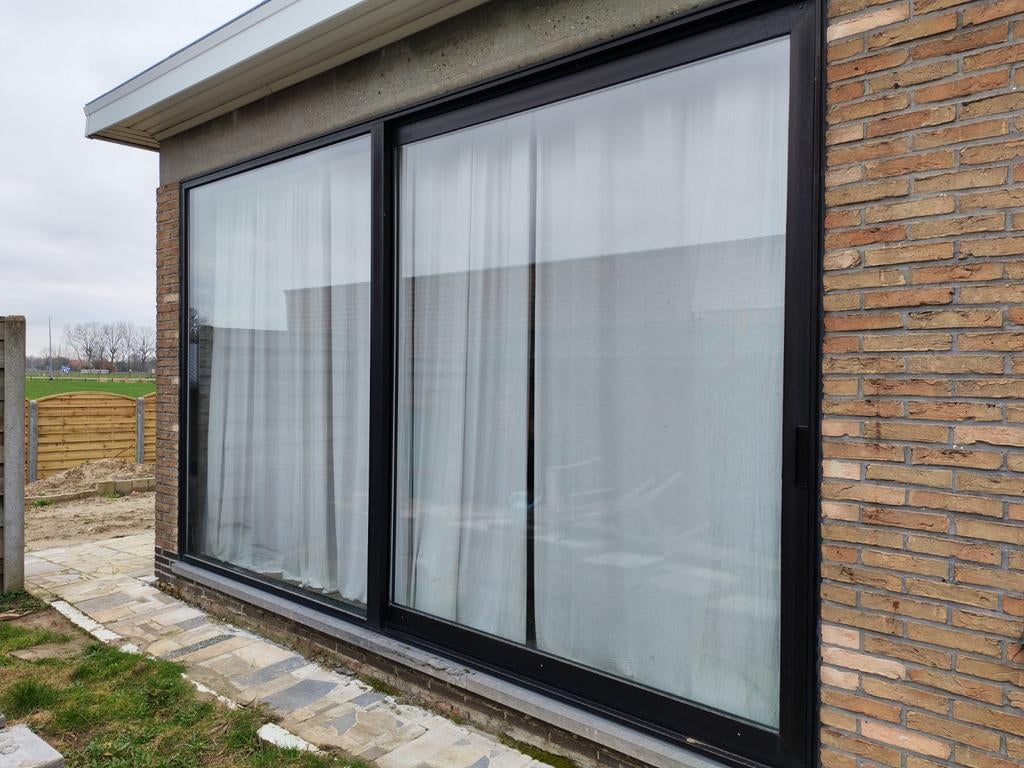 Schuifpui en kiepraam Aluminium, Ophalen, Gebruikt, 225 cm of meer, Aluminium