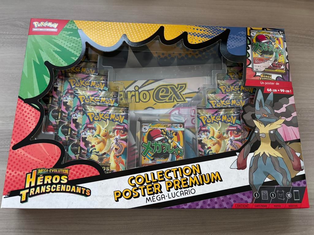 Héros Transcendants Premium Poster Collection Lucario ex FR, Ophalen of Verzenden, Zo goed als nieuw, Booster, Foil