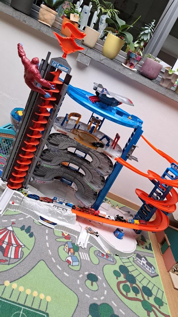 Hot Wheels grote parkeergarage, Ophalen, Racebaan, Gebruikt, Hot Wheels