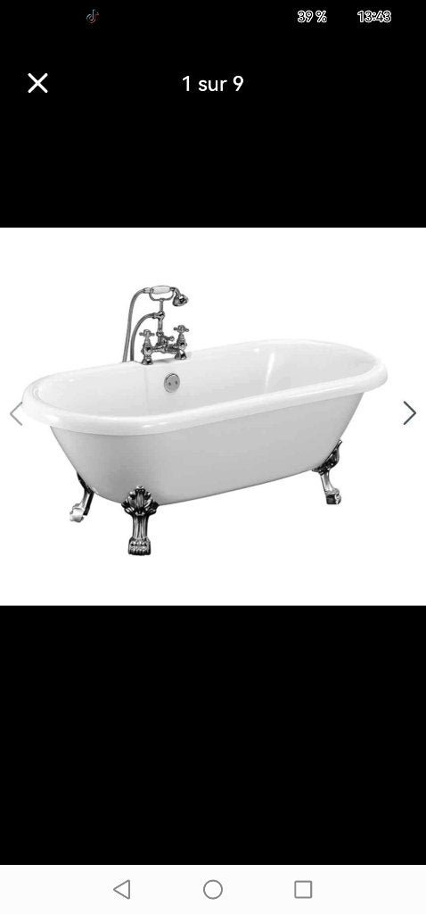 Baignoire Orion, Enlèvement, Neuf, Chrome, Baignoire