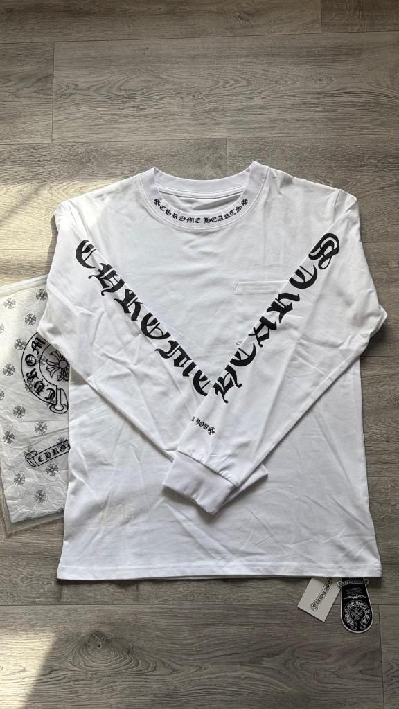 Wit Chrome Hearts Longsleeve - Maat M, Chrome Hearts, Maat 48/50 (M), Wit, Ophalen of Verzenden