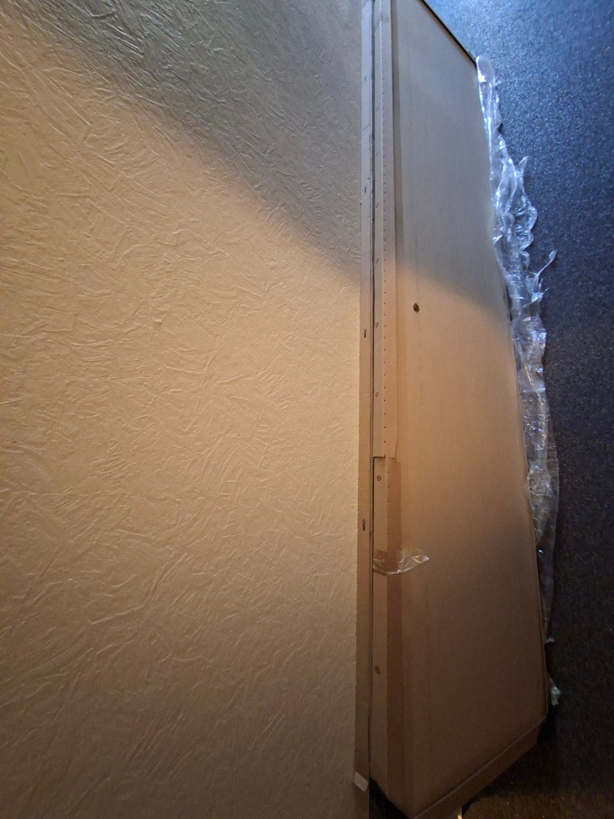 2 laminaat werkbladen beige stone en 1 witte achterwand, Huis en Inrichting, Keuken | Keukenelementen, Ophalen, Beige