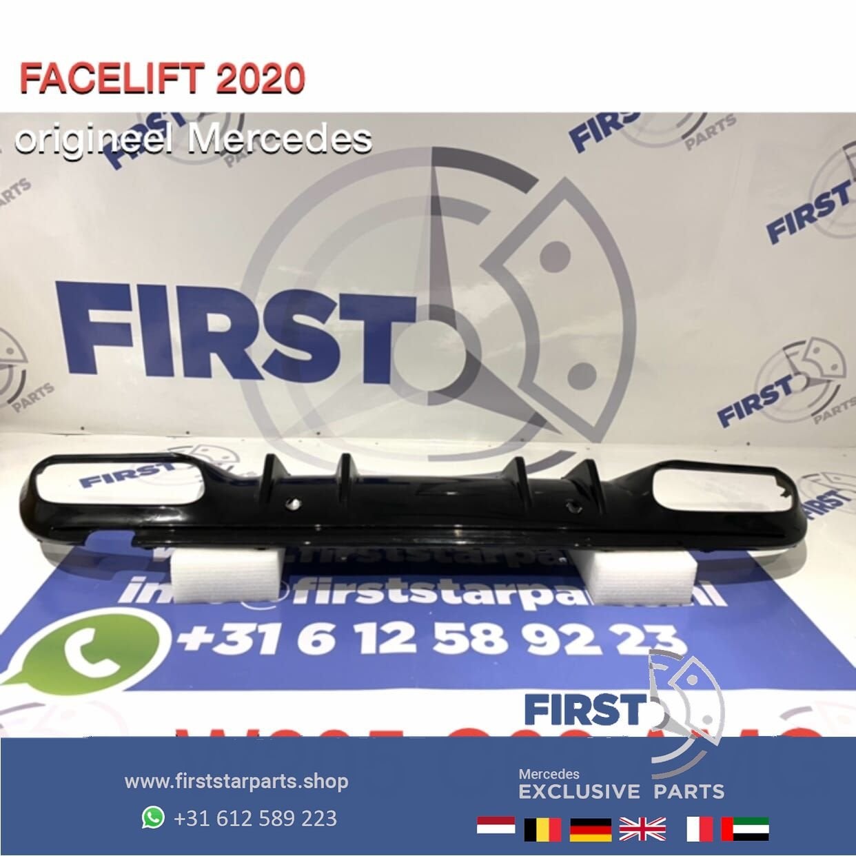 W205 FACELIFT C63 AMG DIFFUSER Mercedes C Klasse 2014-2021 O, Utilisé, -, -, Enlèvement ou Envoi