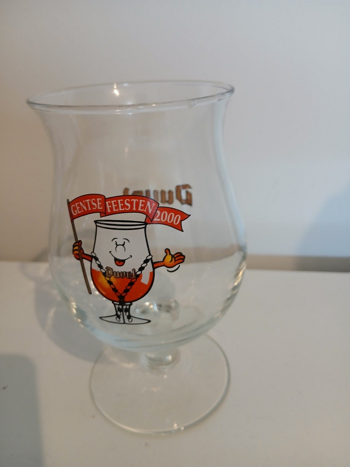 Duvel glas Gentse feesten 2000, Ophalen of Verzenden, Nieuw, Glas of Glazen, Duvel