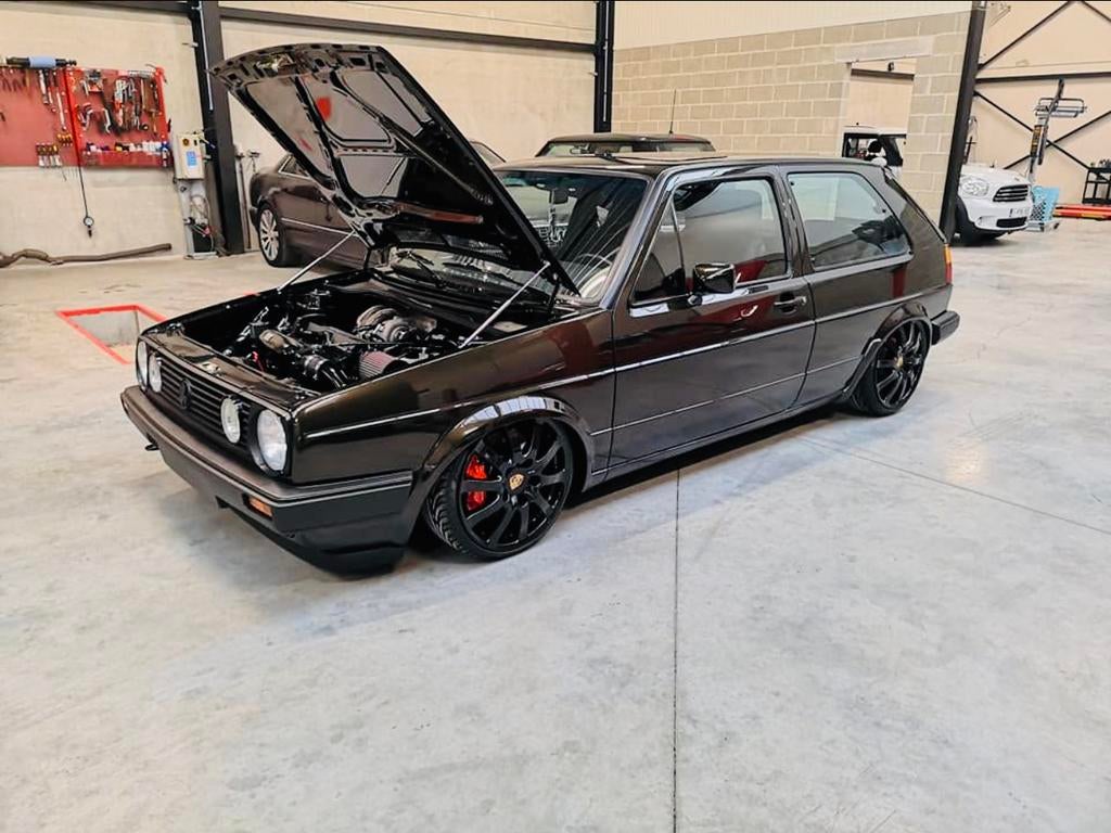 Golf 2 volkswagen tuning porsche, Voorwielaandrijving, 4 zetels, Stof, Zwart