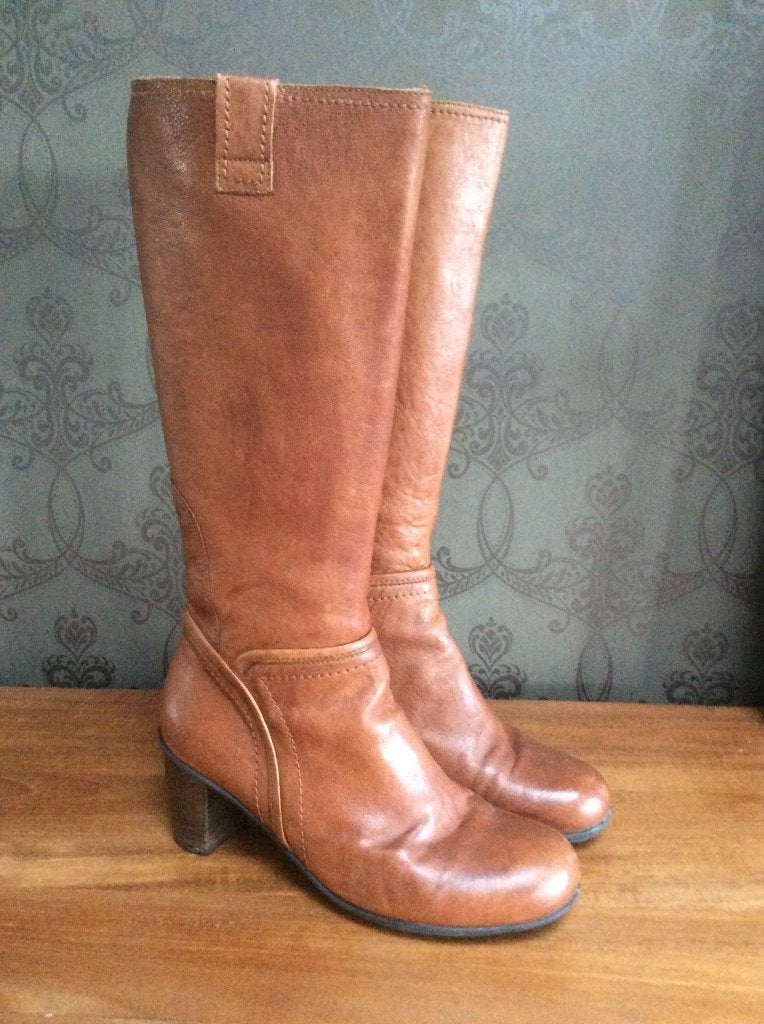 Laarzen Brako 39 cognac, Kleding | Dames, Hoge laarzen, Bruin, Ophalen of Verzenden, Zo goed als nieuw