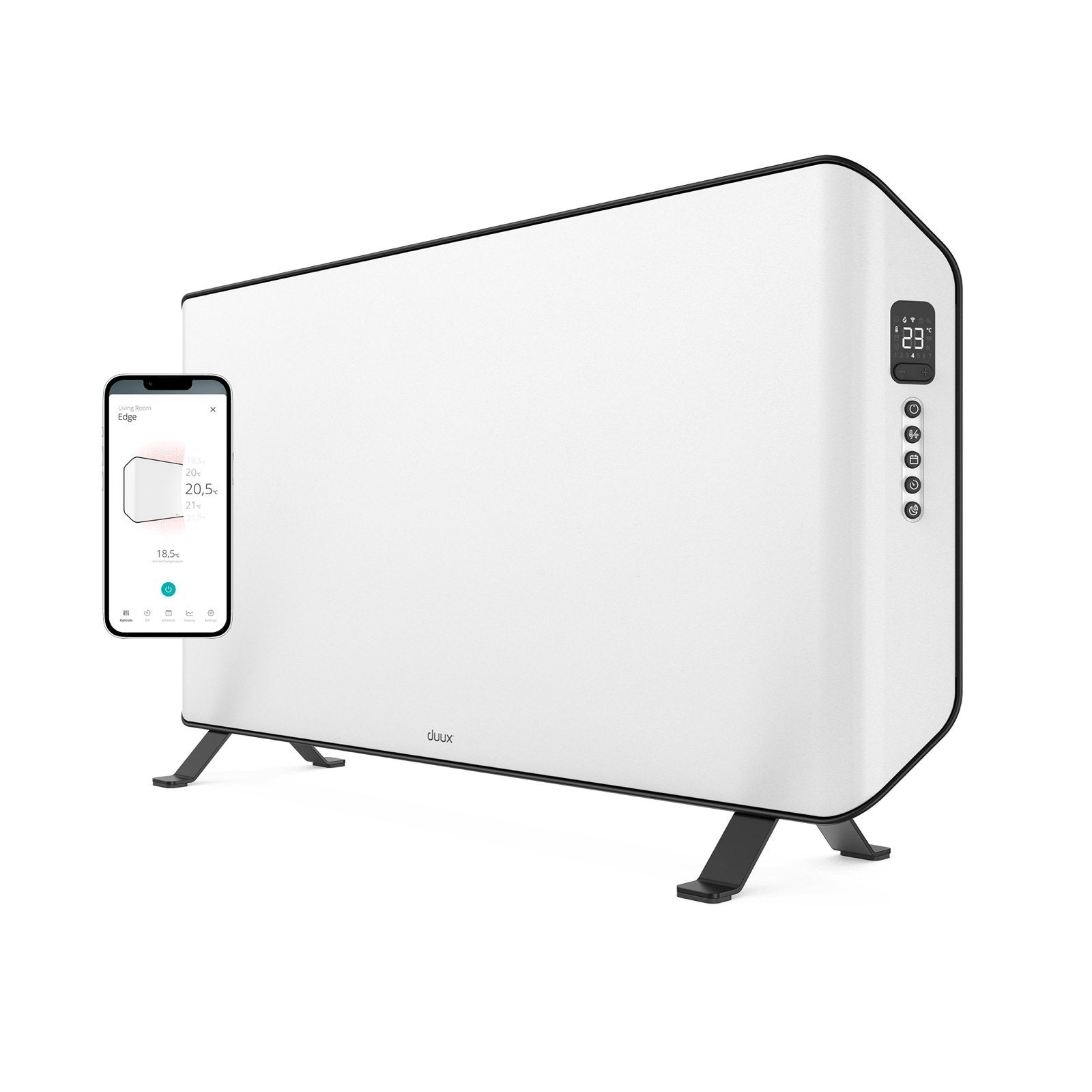 Duux Edge 2000 Smart Convector Heater White, Doe-het-zelf en Bouw, Verwarming en Radiatoren, Ophalen, Zo goed als nieuw