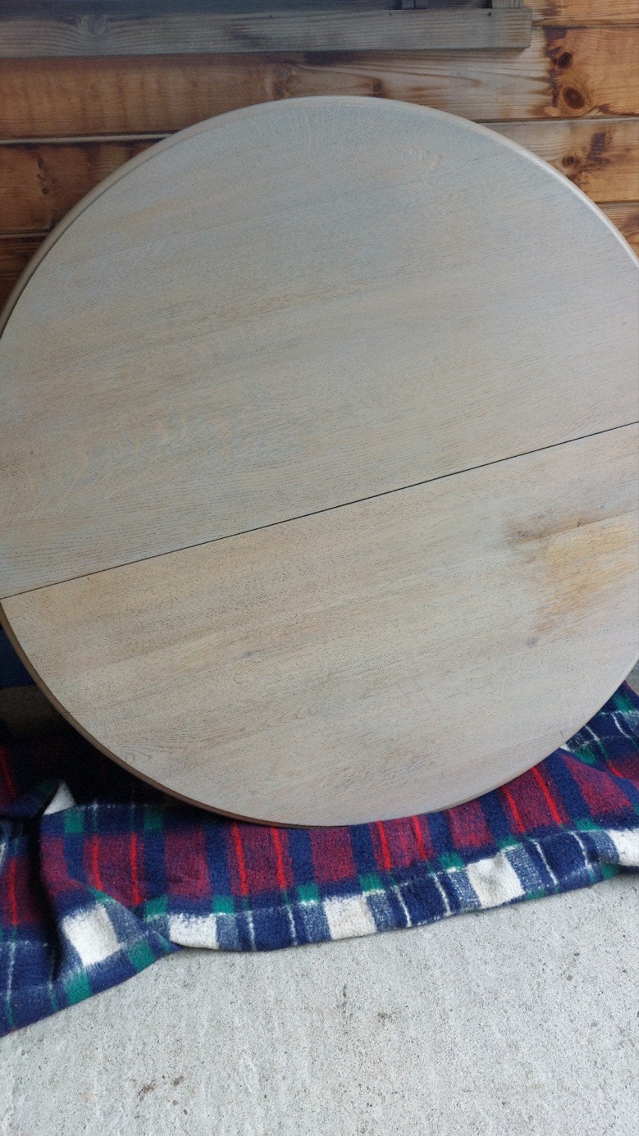 Ronde tafel gebruikt met tussen stukken, Huis en Inrichting, Tafels | Eettafels, Ophalen