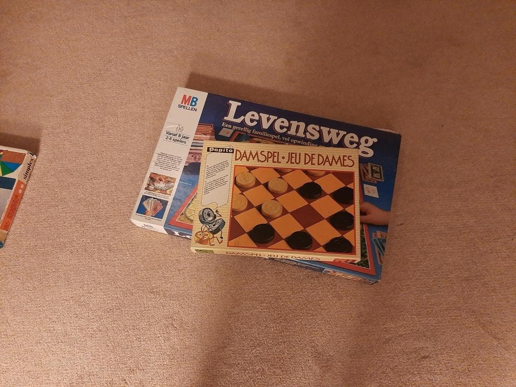 Levensweg/damspel, Een of twee spelers, Ophalen, Gebruikt, MB spellen