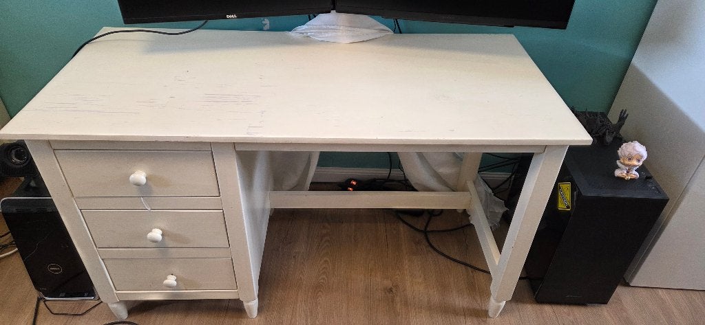 Klassiek bureau, Ophalen, Gebruikt, 130 cm, Hout