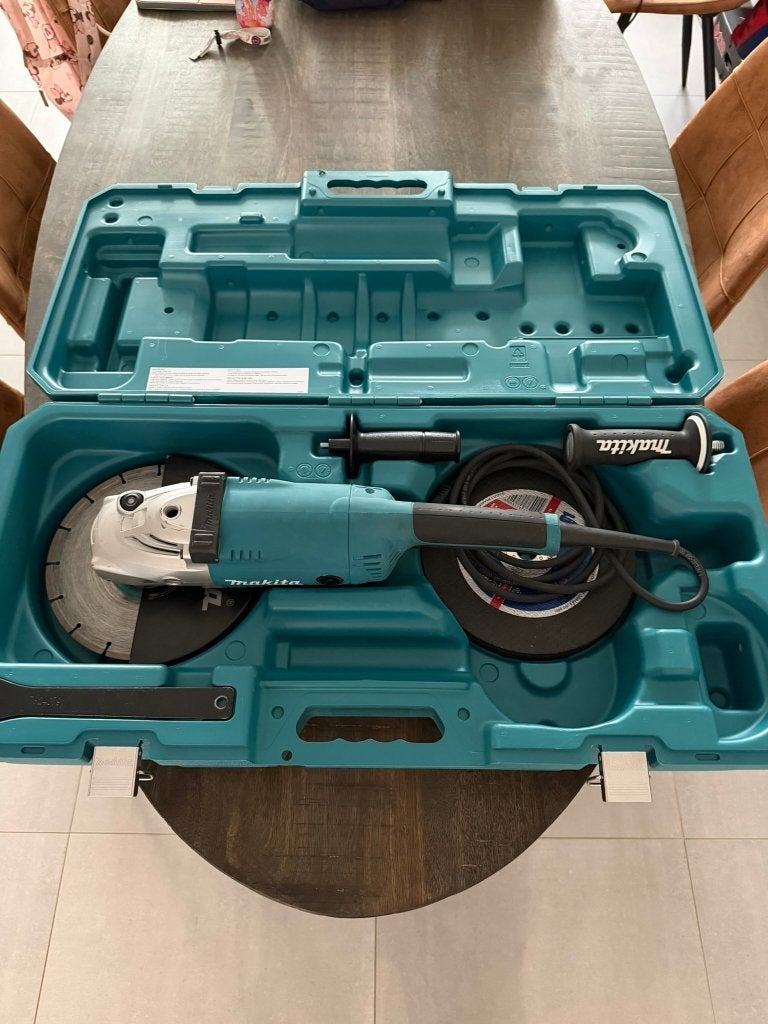 Slijpschijf GA9020 230mm Makita + 8 slijpschijven, nieuwst., Ophalen, Gebruikt, Haakse handslijpmachine