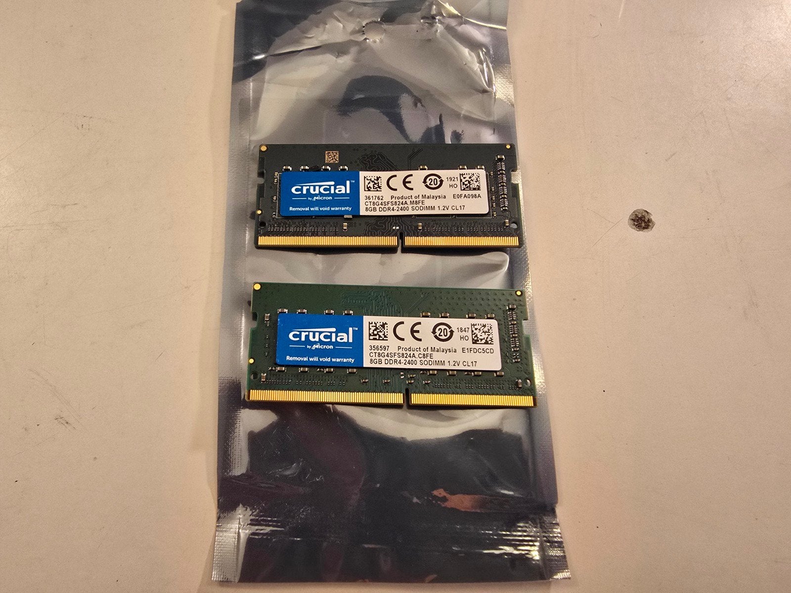 Crucial ddr4 sodimm 2x8gb, 16gb totaal, 100% ok, Computers en Software, RAM geheugen, Ophalen of Verzenden, DDR4, Laptop