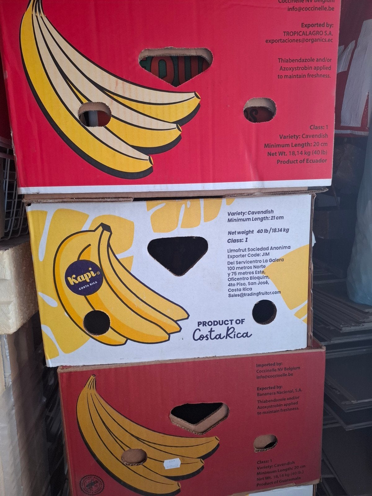 Lege bananen dozen GRATIS, Ophalen