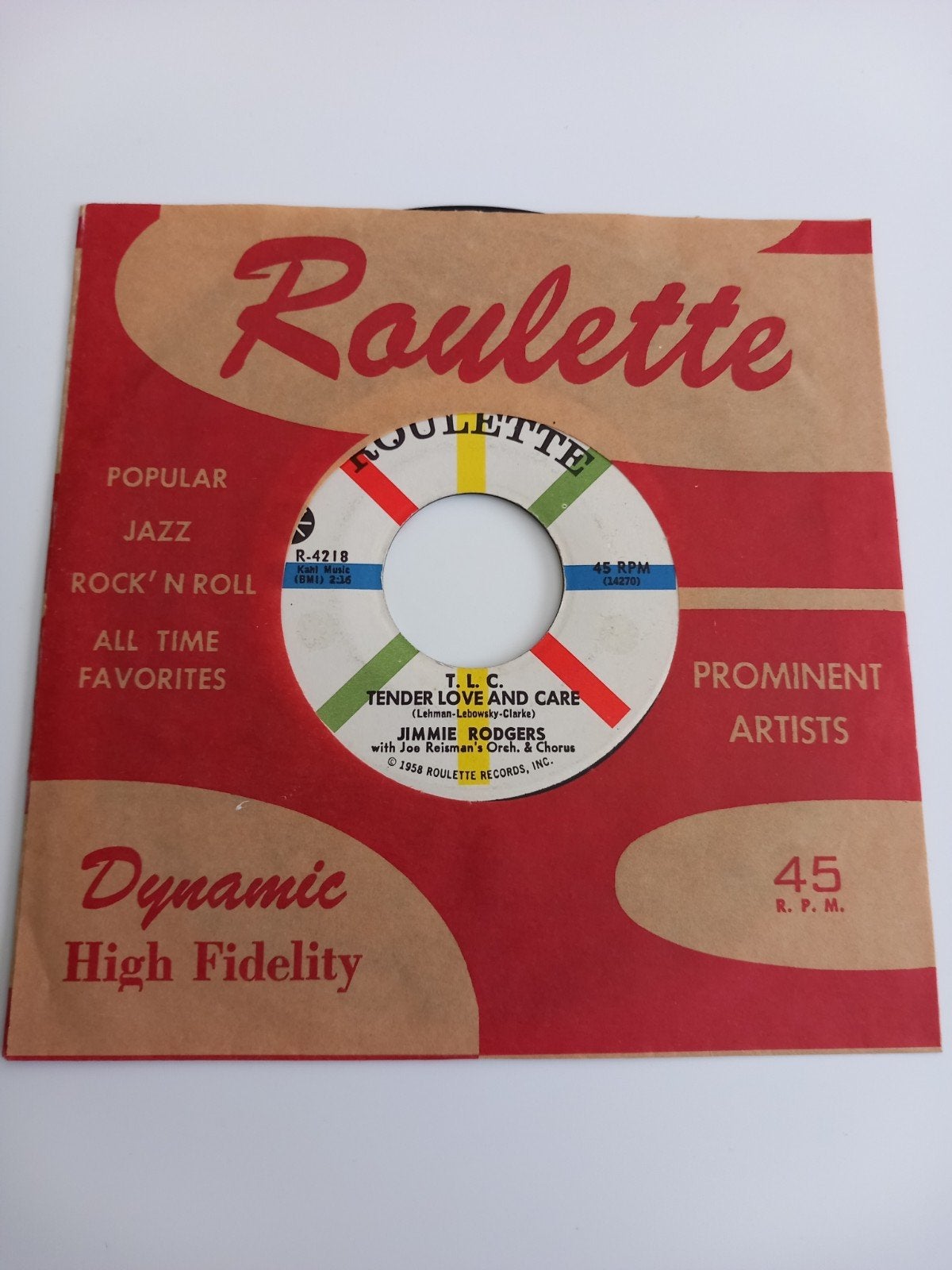 JIMMY RODGERS. TENDER LOVE AND CARE. 60S OLDIES USA 45T
