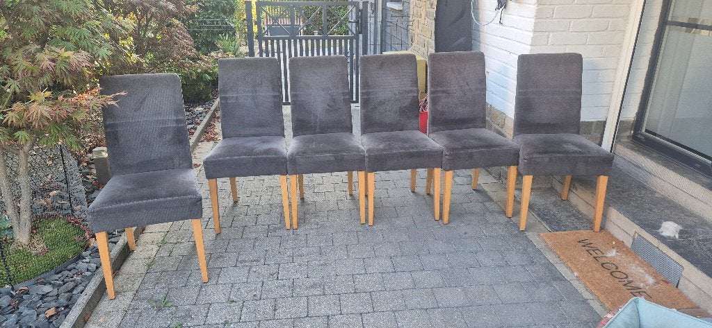 6 chaises de salle à manger, Gris, Synthétique, Enlèvement, Cinq, Six Chaises ou plus