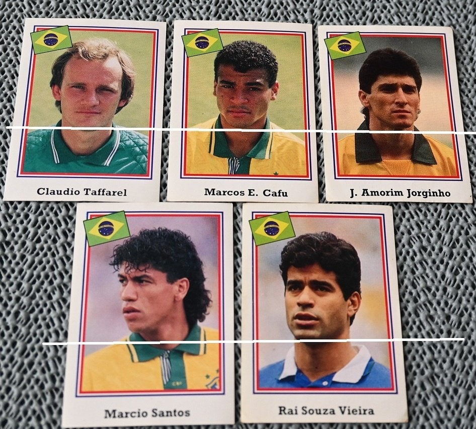 Coupe du monde Euroflash USA 94/Brésil/5 autocollants, Envoi, Neuf, Affiche, Image ou Autocollant