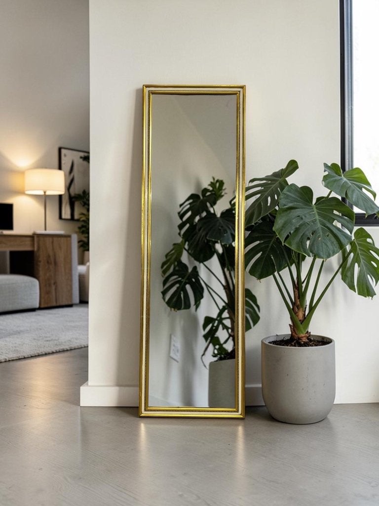 Vintage gouden XL spiegel DEKNUDT/ wandspiegel / muurspiegel, Antiek en Kunst, Ophalen