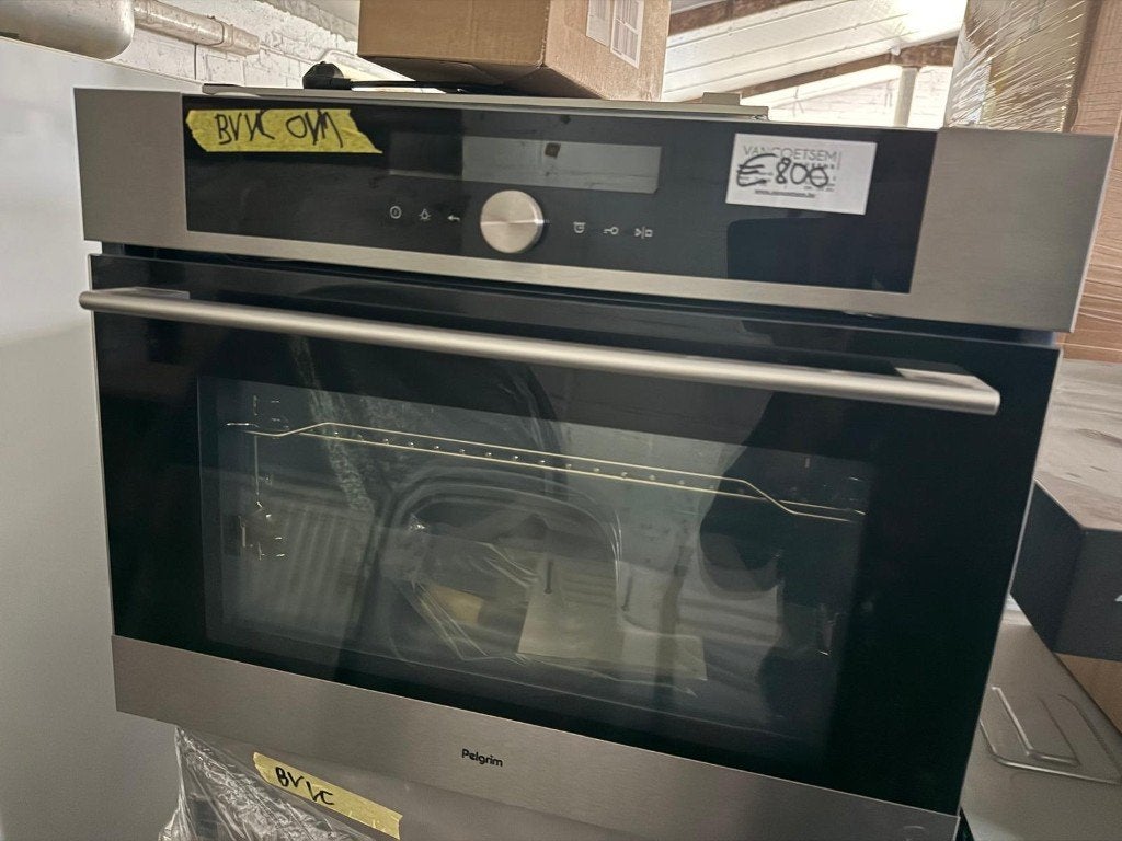 OVEN PELGRIM INOX 45cm. hoog., Ophalen, 45 tot 50 cm, Oven, Hete lucht