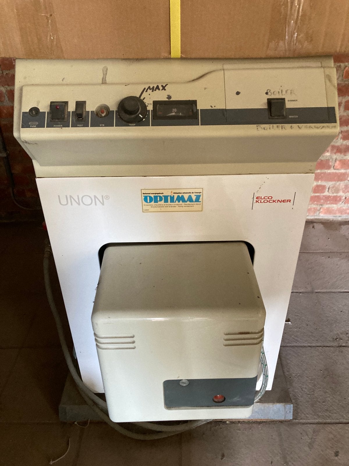 Stookolie ketel en toebehoren, Ophalen, Gebruikt
