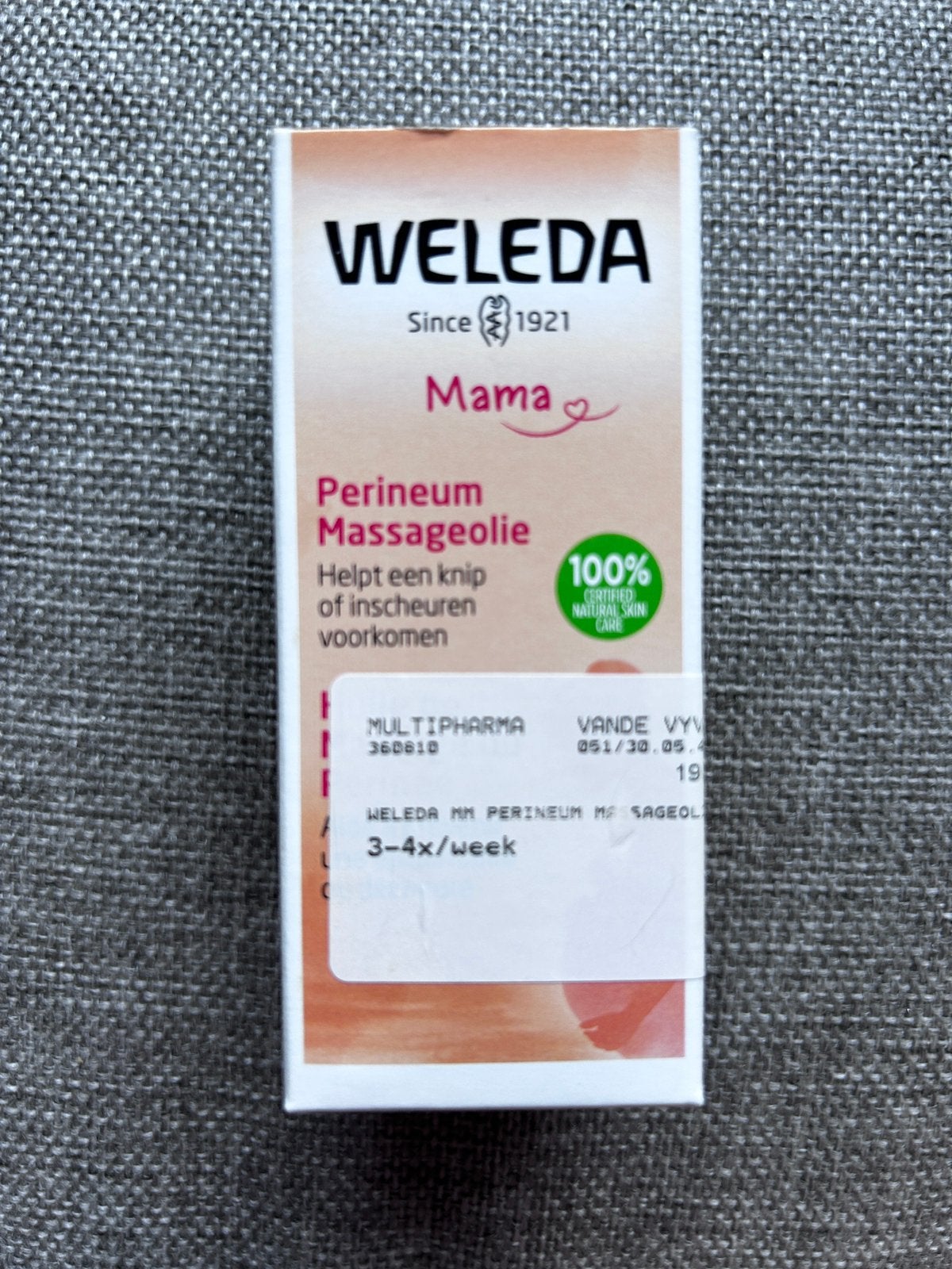 Weleda Mama perineum massageolie 50 ml, Enlèvement ou Envoi, Comme neuf, Huile ou Lotion