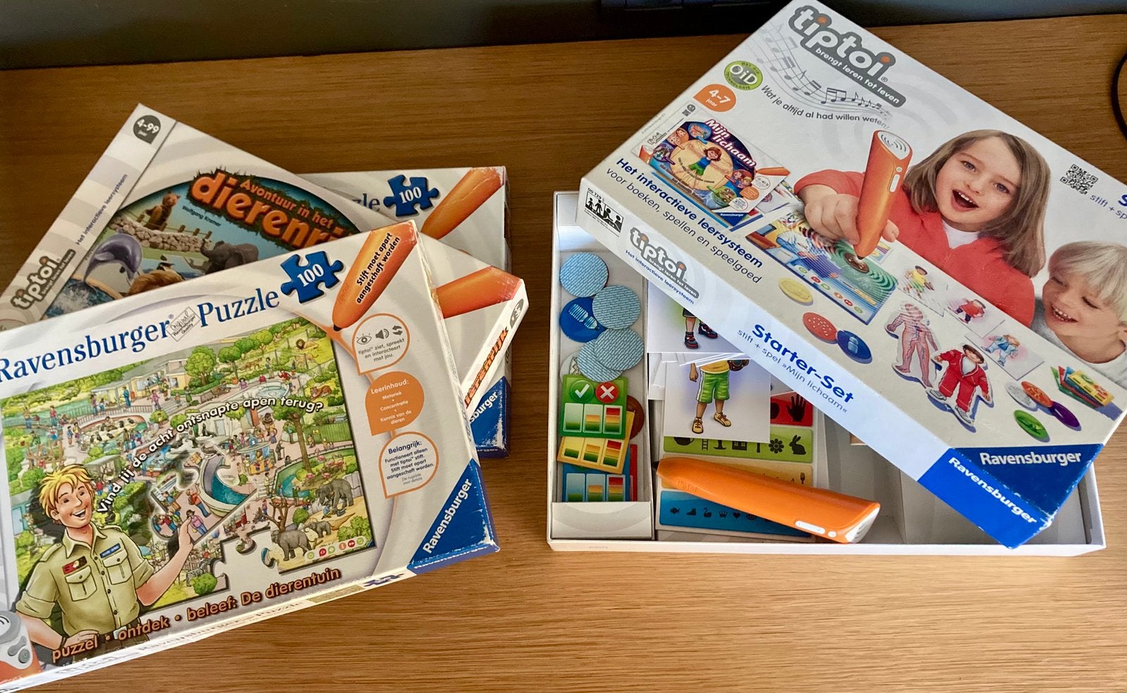 Tiptoi: 4 verschillende spellen + pen - goede staat, Hobby & Loisirs créatifs, Enlèvement ou Envoi, Comme neuf