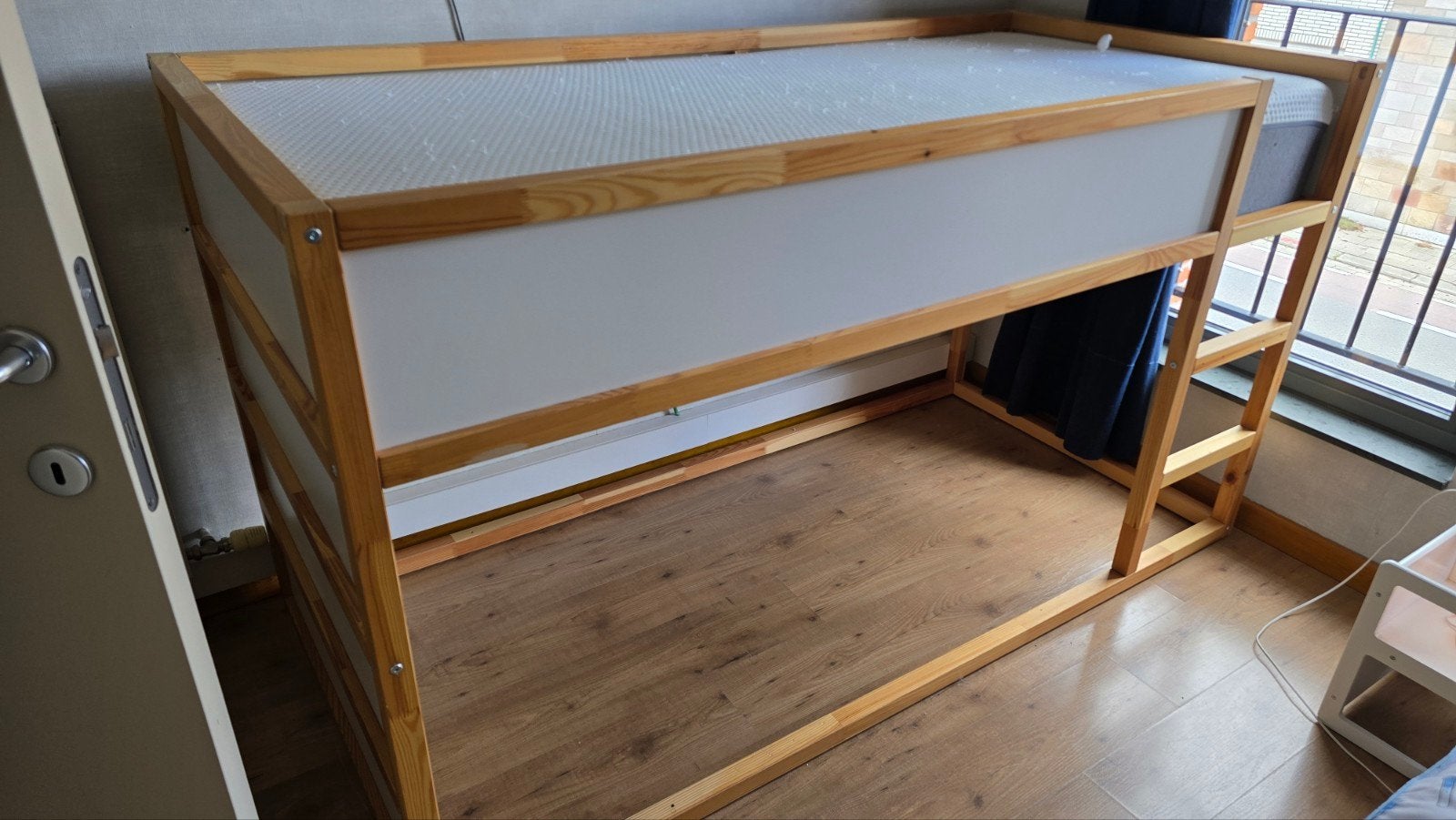 Hoogslaper 1persoon inclusief lattenbodem  zonder matras, Kinderen en Baby's, Ophalen, Zo goed als nieuw, Hoogslaper