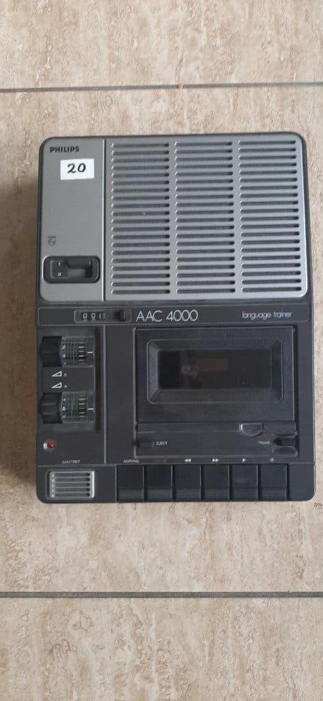 Philips Talenlabo Frans II en III met cassettes, Audio, Tv en Foto, Cassettedecks, Ophalen of Verzenden, Dubbel, Philips, Tiptoetsen