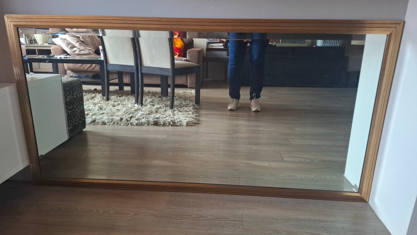 grote spiegel voor boven dressoir, Huis en Inrichting, Ophalen, 125 cm of meer, Zo goed als nieuw, Minder dan 100 cm