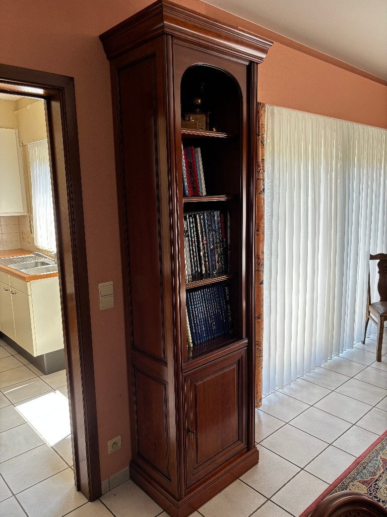 'Prestige' boekenkast in kersenhout, Ophalen, Met deur(en), 200 cm of meer, Klassiek