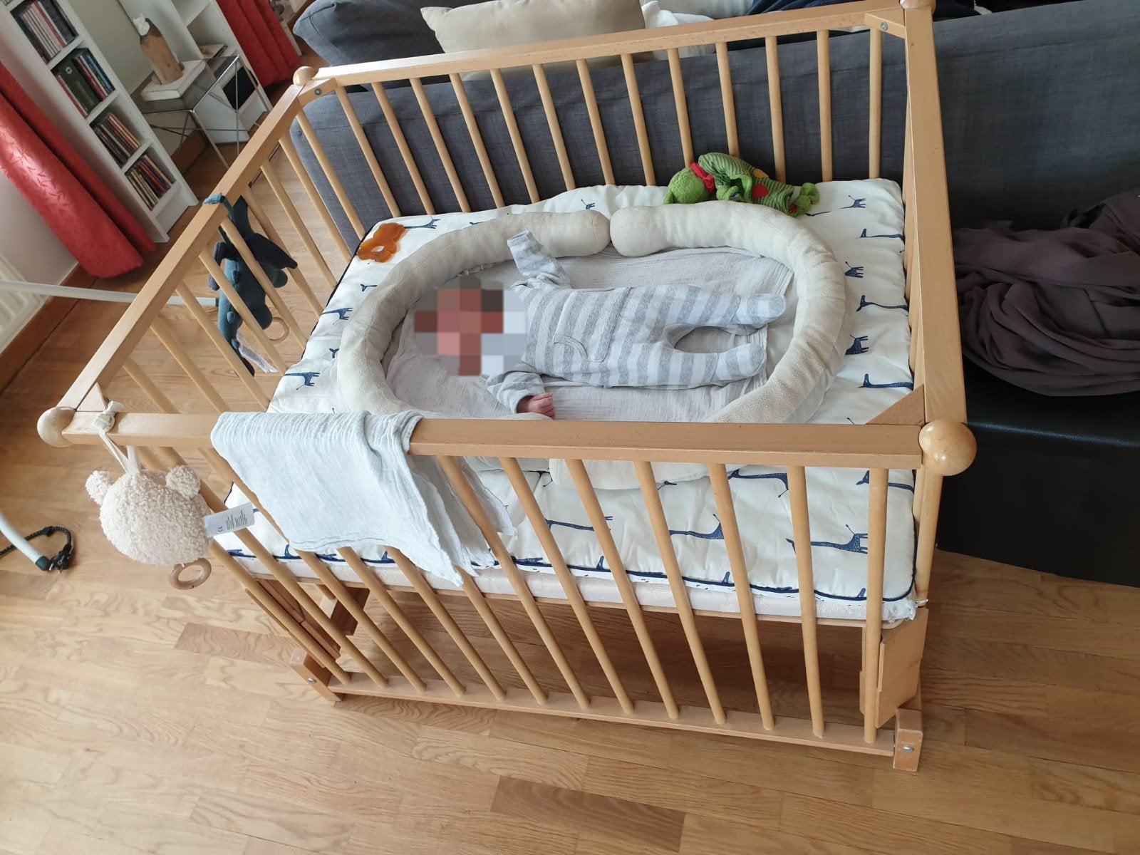 Grand parc bébé Quax évolutif avec fond et matelas, Enlèvement, Utilisé, Rectangulaire, Réglable en hauteur