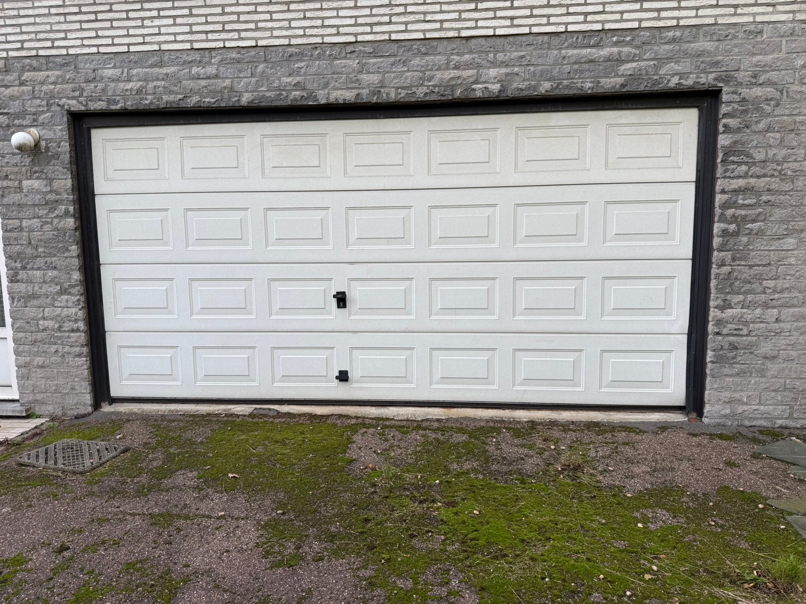 Nette dubbele PVC elektrische garagepoort, Ophalen, Gebruikt, Kunststof, Garagedeur