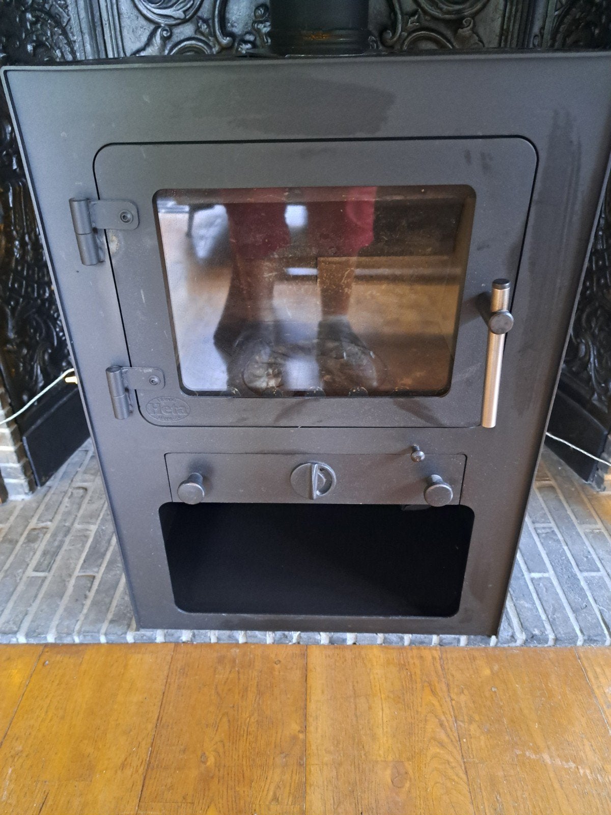 Woodfire - Poêle à feu - Noir, Enlèvement, Utilisé, Bois, Autoportant