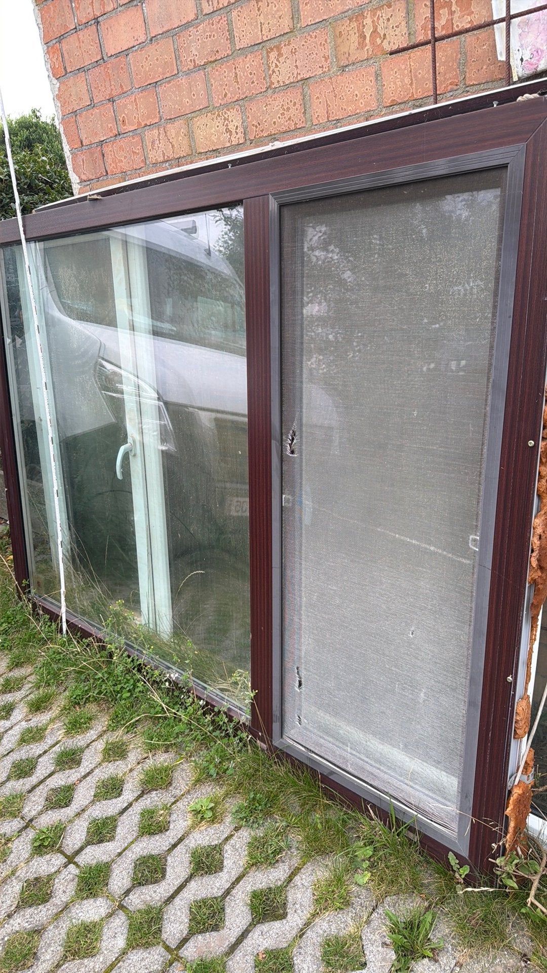 Gratis 3 ramen in pvc van 2008, Ophalen, Kunststof, Gebruikt, Raamkozijn
