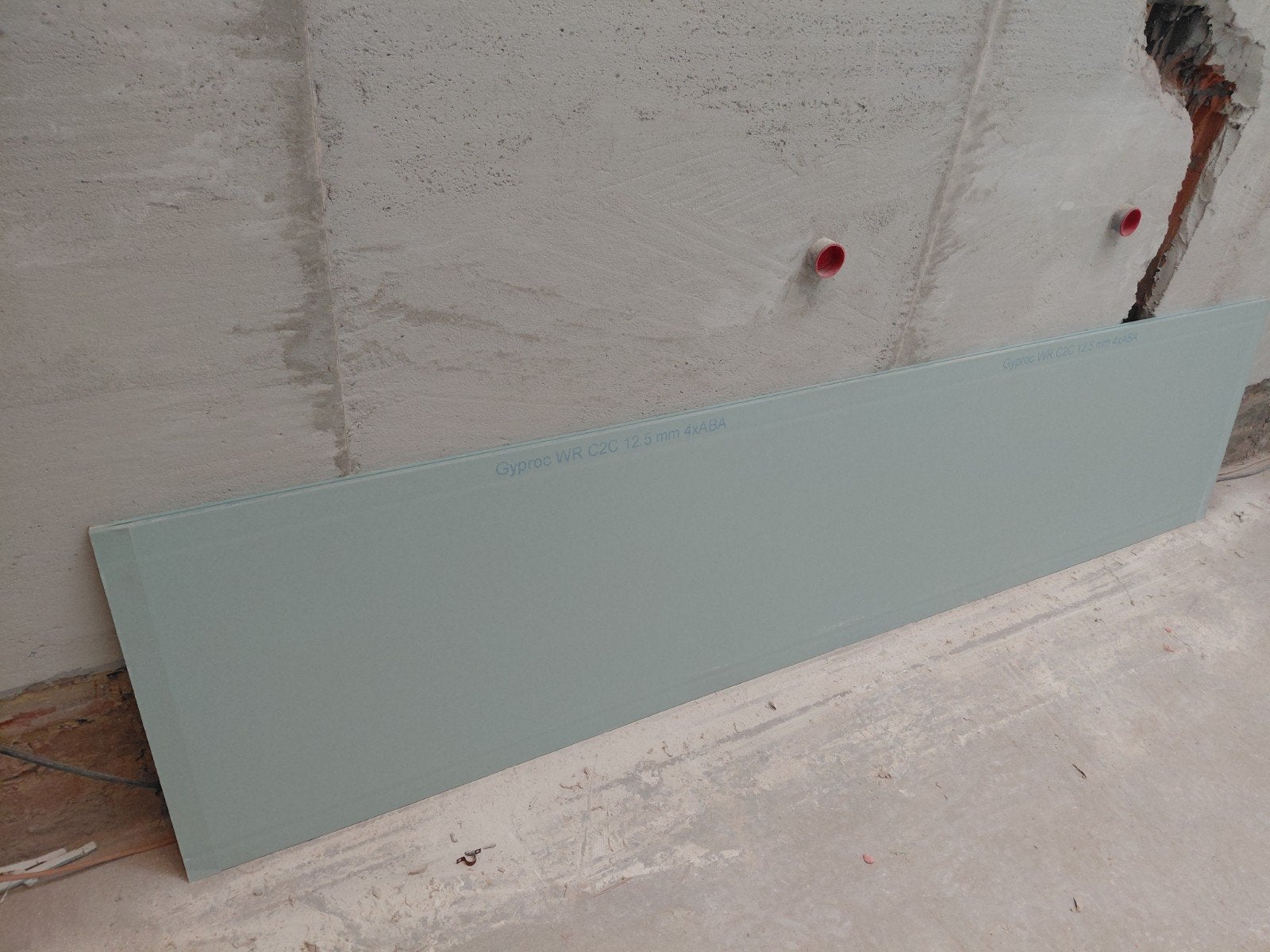 2 panelen gyproc wr gipskarton 600x2500x12,5mm 4xaba 4xaka, Ophalen, Nieuw