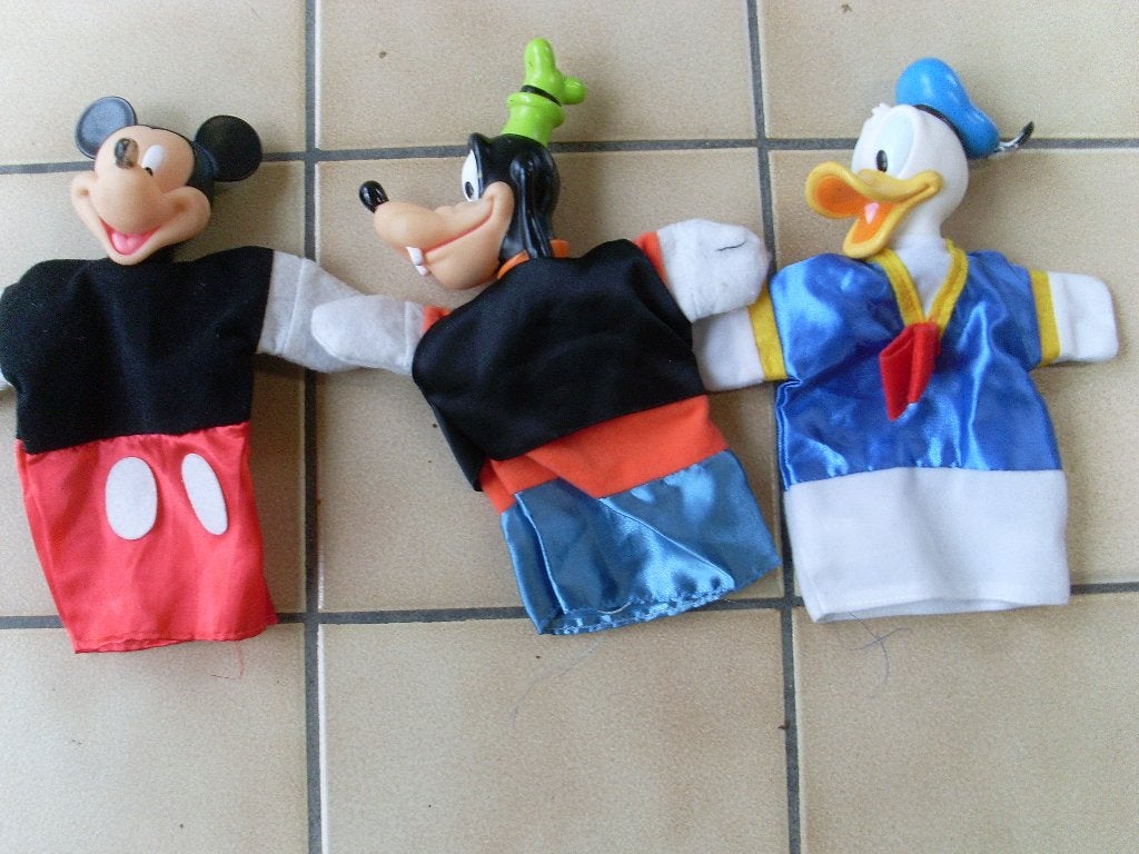 Disney handpoppen, Ophalen of Verzenden, Mickey Mouse, Zo goed als nieuw, Overige typen