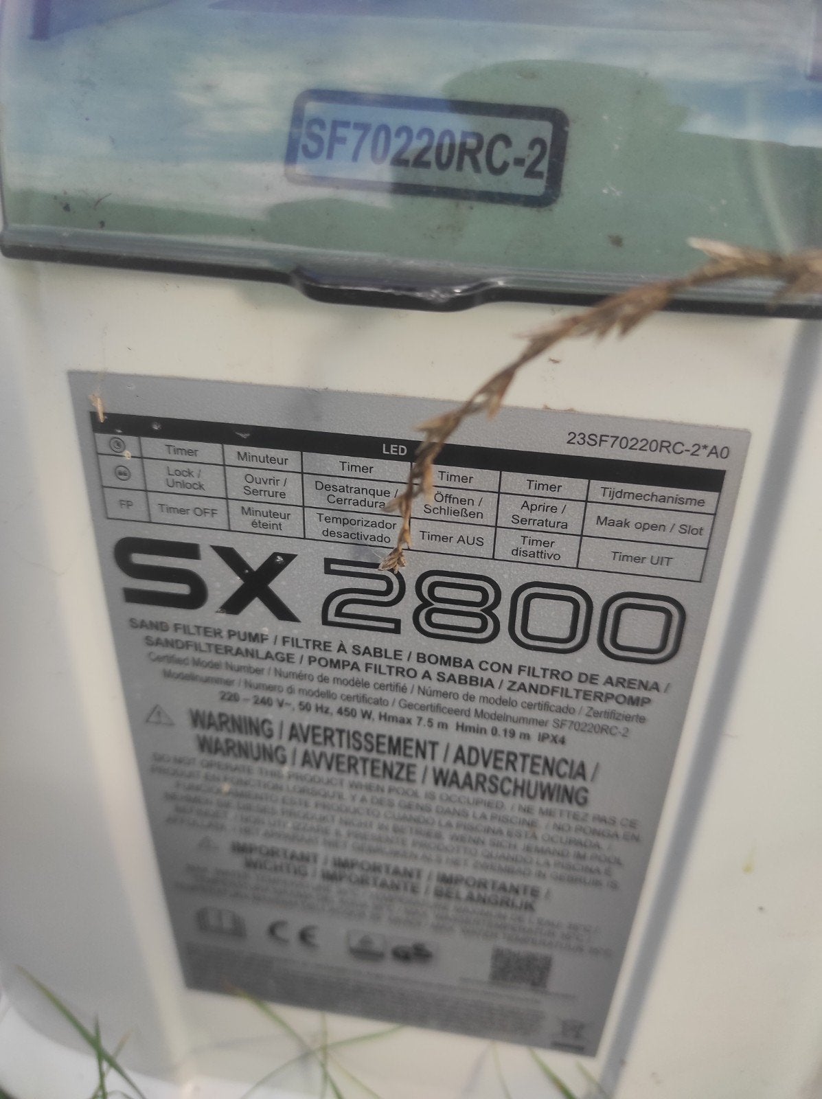 pompe Intex sx2800, Enlèvement, Utilisé, Filtre