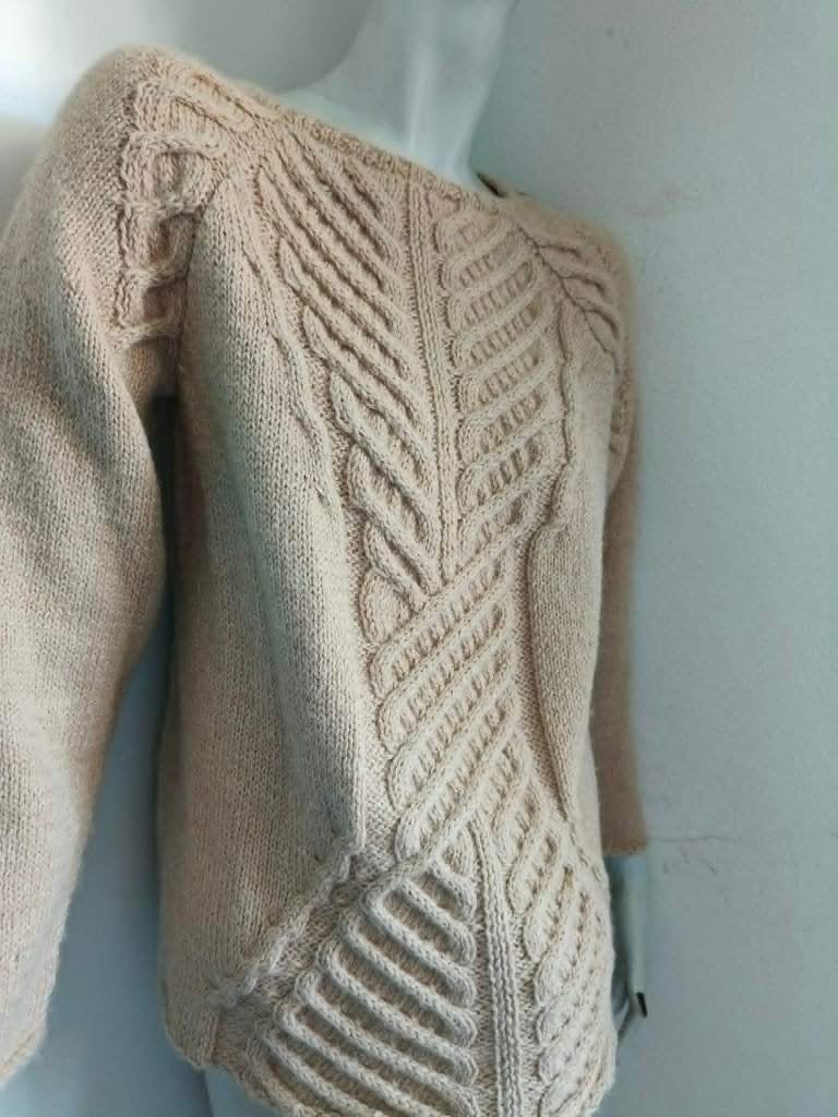 Beige wollen trui Schagenmayr M/L, Kleding | Dames, Maat 38/40 (M), Beige, Schachenmayr, Ophalen of Verzenden