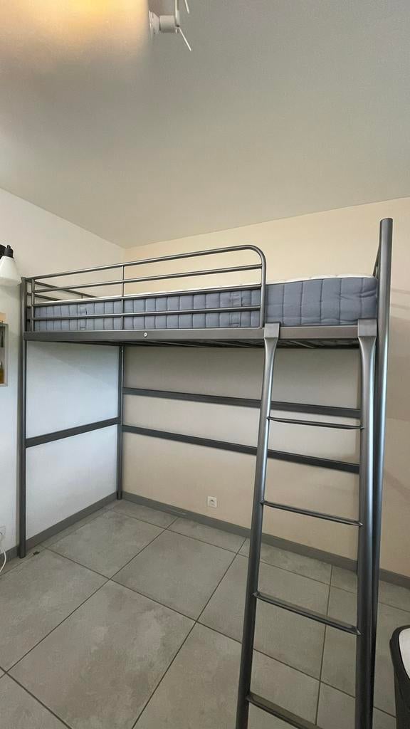 Lit mezzanine + matelas, 90 cm, Enlèvement, 200 cm, Lit mezzanine