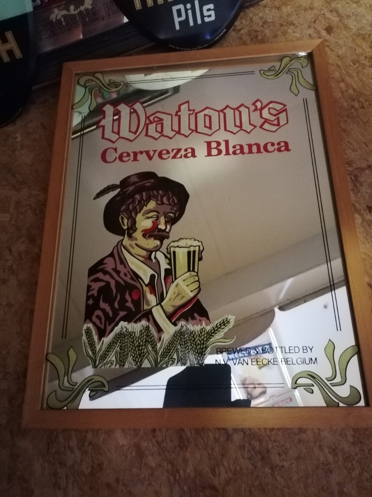 Oude biereclame Watou's bier, Ophalen of Verzenden